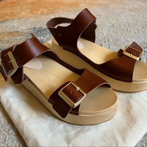 BRYR Stella Platform in Sienna Leather size 10
